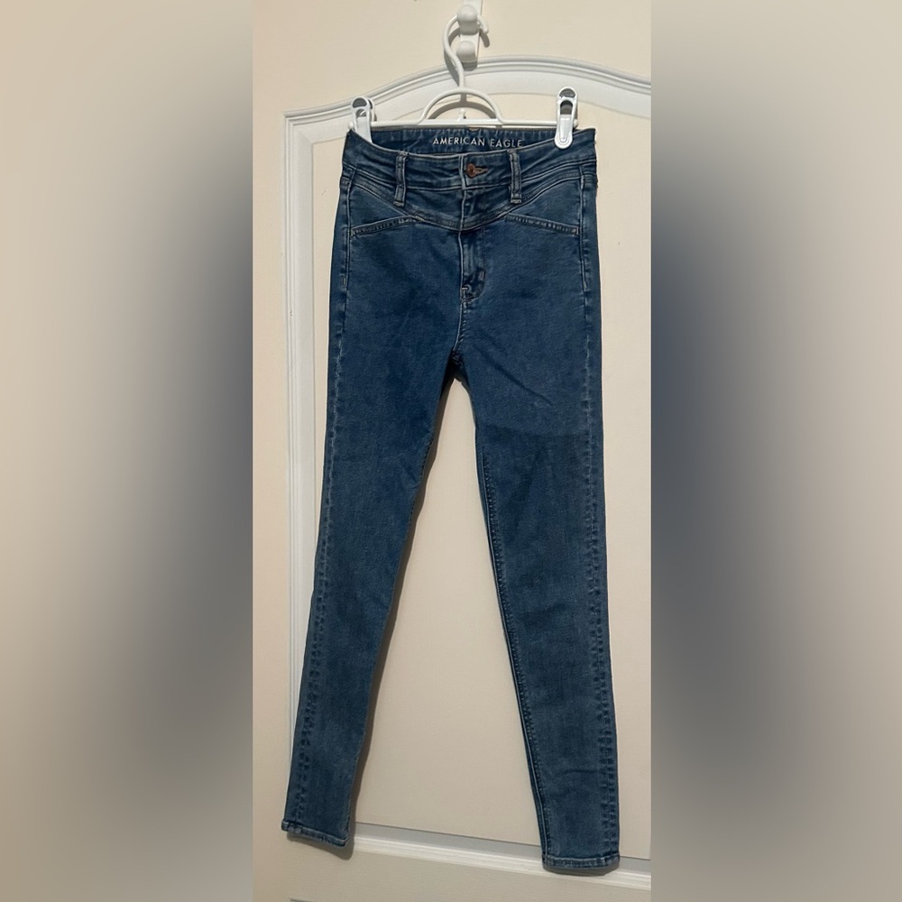 American Eagle Outfitters skinny super stretch Blue Denim Jeans